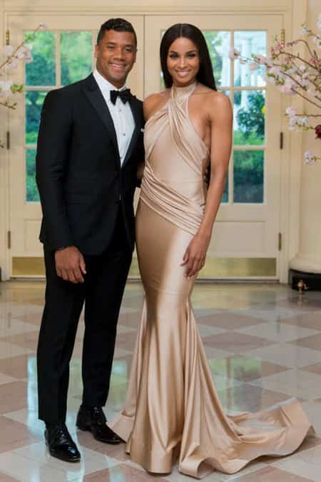 Russell and Ciara at the white house